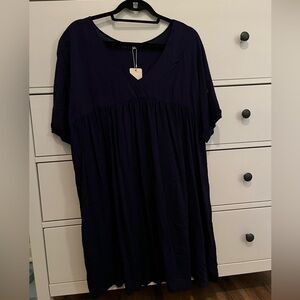 CHVITY blue short sleeve dress
